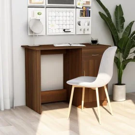 Escritorio de madera contrachapada marrón roble 100x50x76 cm de vidaXL, Escritorios - Ref: Foro24-815422, Precio: 75,63 €, De...
