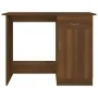 Escritorio de madera contrachapada marrón roble 100x50x76 cm de vidaXL, Escritorios - Ref: Foro24-815422, Precio: 75,63 €, De...