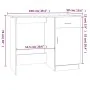 Escritorio de madera contrachapada marrón roble 100x50x76 cm de vidaXL, Escritorios - Ref: Foro24-815422, Precio: 75,63 €, De...