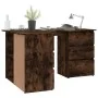 Escritorio de esquina contrachapada roble ahumado 145x100x76cm de vidaXL, Escritorios - Ref: Foro24-815441, Precio: 143,88 €,...