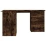 Escritorio de esquina contrachapada roble ahumado 145x100x76cm de vidaXL, Escritorios - Ref: Foro24-815441, Precio: 143,88 €,...