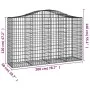 Cestas gaviones 40 uds forma de arco hierro 200x50x120/140 cm de vidaXL, Maceteros y jardineras - Ref: Foro24-3145679, Precio...