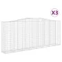 Gabion baskets 3 pcs arch shape iron 400x50x160/180 cm by vidaXL, Pots and planters - Ref: Foro24-3145996, Price: 717,83 €, D...