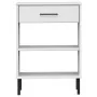 Console cabinet with metal legs made of solid white pine wood OSLO by vidaXL, Side tables - Ref: Foro24-351002, Price: 46,72 ...