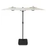 Sombrilla doble con luces LED blanco arena 316x240 cm de vidaXL, Sombrillas - Ref: Foro24-362969, Precio: 137,26 €, Descuento: %