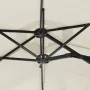Sombrilla doble con luces LED blanco arena 316x240 cm de vidaXL, Sombrillas - Ref: Foro24-362969, Precio: 137,26 €, Descuento: %