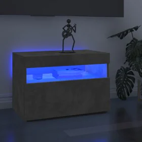 Mueble de TV con luces LED gris hormigón 60x35x40 cm de vidaXL, Muebles TV - Ref: Foro24-804417, Precio: 41,87 €, Descuento: %