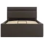Cama canapé hidráulica con LED cuero sintético gris 90x200 cm de vidaXL, Camas y somieres - Ref: Foro24-285552, Precio: 305,6...