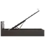 Cama canapé hidráulica con LED cuero sintético gris 90x200 cm de vidaXL, Camas y somieres - Ref: Foro24-285552, Precio: 305,6...