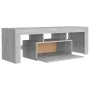 Mueble de TV con luces LED gris hormigón 120x35x40 cm de vidaXL, Muebles TV - Ref: Foro24-804350, Precio: 78,95 €, Descuento: %
