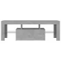 Mueble de TV con luces LED gris hormigón 120x35x40 cm de vidaXL, Muebles TV - Ref: Foro24-804350, Precio: 78,95 €, Descuento: %