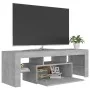 Mueble de TV con luces LED gris hormigón 120x35x40 cm de vidaXL, Muebles TV - Ref: Foro24-804350, Precio: 78,95 €, Descuento: %