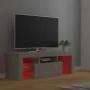 Mueble de TV con luces LED gris hormigón 120x35x40 cm de vidaXL, Muebles TV - Ref: Foro24-804350, Precio: 78,95 €, Descuento: %