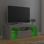 Mueble de TV con luces LED gris hormigón 120x35x40 cm de vidaXL, Muebles TV - Ref: Foro24-804350, Precio: 78,95 €, Descuento: %
