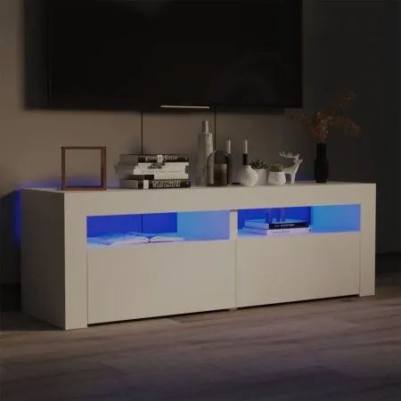 Mueble para TV con luces LED blanco 120x35x40 cm de vidaXL, Muebles TV - Ref: Foro24-804355, Precio: 126,19 €, Descuento: %