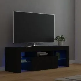 Mueble de TV con luces LED negro 120x35x40 cm de vidaXL, Muebles TV - Ref: Foro24-804347, Precio: 74,00 €, Descuento: %
