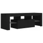 Mueble de TV con luces LED negro 120x35x40 cm de vidaXL, Muebles TV - Ref: Foro24-804347, Precio: 74,00 €, Descuento: %