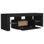 Mueble de TV con luces LED negro 120x35x40 cm de vidaXL, Muebles TV - Ref: Foro24-804347, Precio: 74,00 €, Descuento: %