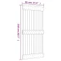 Puerta corredera con herrajes madera maciza de pino 95x210 cm de vidaXL, Puertas - Ref: Foro24-3203030, Precio: 192,12 €, Des...