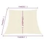Toldo de vela HDPE color crema 160 g/m² 4/5x4 m de vidaXL, Sombrillas - Ref: Foro24-311216, Precio: 39,40 €, Descuento: %