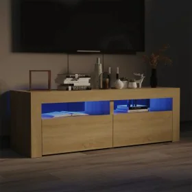 Mueble de TV con luces LED roble Sonoma 120x35x40 cm de vidaXL, Muebles TV - Ref: Foro24-804358, Precio: 79,75 €, Descuento: %