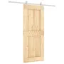 Schiebetür mit Beschlägen aus massivem Kiefernholz, 85 x 210 cm von vidaXL, Türen - Ref: Foro24-3203034, Preis: 198,11 €, Rab...