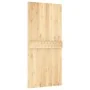 Schiebetür mit Beschlägen aus massivem Kiefernholz, 95 x 210 cm von vidaXL, Türen - Ref: Foro24-3203036, Preis: 200,09 €, Rab...