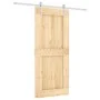 Puerta corredera con herrajes madera maciza de pino 90x210 cm de vidaXL, Puertas - Ref: Foro24-3203035, Precio: 206,33 €, Des...