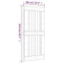 Puerta corredera con herrajes madera maciza de pino 90x210 cm de vidaXL, Puertas - Ref: Foro24-3203035, Precio: 206,33 €, Des...