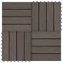 Baldosas porche relieve profundo WPC 1 m² marrón oscuro 11 uds de vidaXL, Suelos y moquetas - Ref: Foro24-45038, Precio: 80,3...