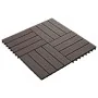 Baldosas porche relieve profundo WPC 1 m² marrón oscuro 11 uds de vidaXL, Suelos y moquetas - Ref: Foro24-45038, Precio: 80,3...