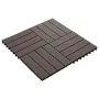 Verandafliesen Tiefrelief WPC 1 m² dunkelbraun 11 Einheiten von vidaXL, Böden und Teppiche - Ref: Foro24-45038, Preis: 80,37 ...
