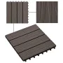 Verandafliesen Tiefrelief WPC 1 m² dunkelbraun 11 Einheiten von vidaXL, Böden und Teppiche - Ref: Foro24-45038, Preis: 80,37 ...