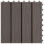 Baldosas porche relieve profundo WPC 1 m² marrón oscuro 11 uds de vidaXL, Suelos y moquetas - Ref: Foro24-45038, Precio: 80,3...