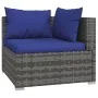 Set de sofás de jardín 6 piezas y cojines ratán sintético gris de vidaXL, Conjuntos de jardín - Ref: Foro24-3101942, Precio: ...