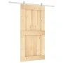 Schiebetür mit Beschlägen aus massivem Kiefernholz 100x210 cm von vidaXL, Türen - Ref: Foro24-3203037, Preis: 220,07 €, Rabat...