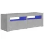TV-Schrank mit LED-Leuchten betongrau 120x35x40 cm von vidaXL, TV-Möbel - Ref: Foro24-804359, Preis: 91,68 €, Rabatt: %