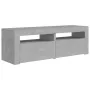 TV-Schrank mit LED-Leuchten betongrau 120x35x40 cm von vidaXL, TV-Möbel - Ref: Foro24-804359, Preis: 91,68 €, Rabatt: %