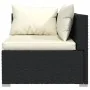 Set sofás de jardín 6 piezas y cojines ratán sintético negro de vidaXL, Conjuntos de jardín - Ref: Foro24-3101935, Precio: 54...
