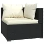 Set sofás de jardín 6 piezas y cojines ratán sintético negro de vidaXL, Conjuntos de jardín - Ref: Foro24-3101935, Precio: 54...