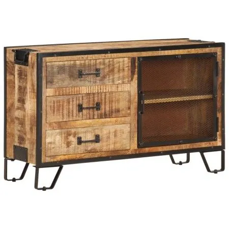 Aparador de madera maciza de mango en bruto 100x31x60 cm de vidaXL, Aparadores - Ref: Foro24-285894, Precio: 271,50 €, Descue...