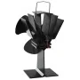 Ventilador de estufa accionado por calor 3 aspas negro de vidaXL, Ventiladores para chimeneas de leña - Ref: Foro24-51240, Pr...