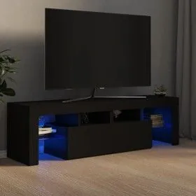 Mueble de TV con luces LED negro 140x36,5x40 cm de vidaXL, Muebles TV - Ref: Foro24-804365, Precio: 127,12 €, Descuento: %