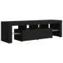 Mueble de TV con luces LED negro 140x36,5x40 cm de vidaXL, Muebles TV - Ref: Foro24-804365, Precio: 127,12 €, Descuento: %