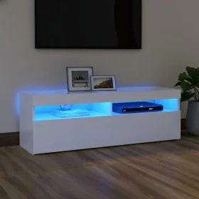 Mueble para TV con luces LED blanco 120x35x40 cm de vidaXL, Muebles TV - Ref: Foro24-804373, Precio: 85,37 €, Descuento: %