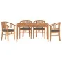 Juego de comedor para jardín 5 piezas madera maciza de teca de vidaXL, Conjuntos de jardín - Ref: Foro24-3155771, Precio: 765...
