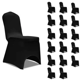 Funda de silla elástica 18 unidades negro de vidaXL, Fundas - Ref: Foro24-3051638, Precio: 81,95 €, Descuento: %