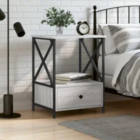 Mesita de noche madera de ingeniería gris Sonoma 50x41x65 cm de vidaXL, Mesitas de noche - Ref: Foro24-826089, Precio: 59,94 ...