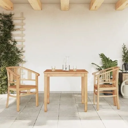 Juego de comedor para jardín 3 pzas madera maciza de teca de vidaXL, Conjuntos de jardín - Ref: Foro24-3155753, Precio: 393,9...