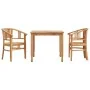 Juego de comedor para jardín 3 pzas madera maciza de teca de vidaXL, Conjuntos de jardín - Ref: Foro24-3155753, Precio: 393,9...